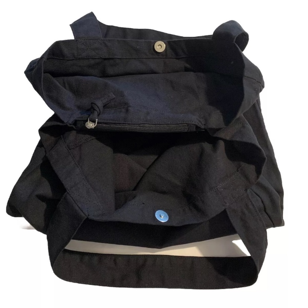 Mango - Basic Functional Black Fabric Tote ! - image 3